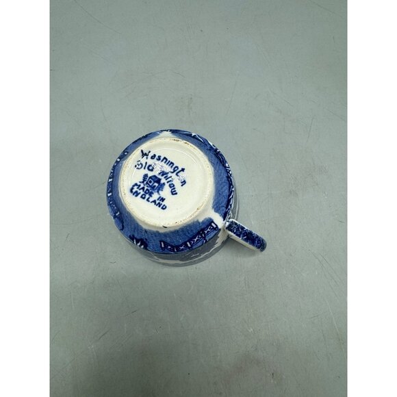 Washington Old Willow Tea Cup Set 3 Blue & White China Porcelain Made England - Picture 9 of 13